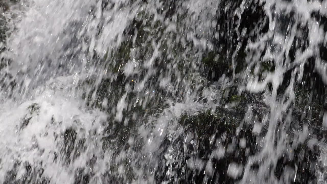 Slow motion for motion background of water crashing down waterfall