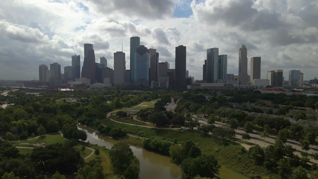 paisaje aéreo de la ciudad de houston, texas, estados unidos