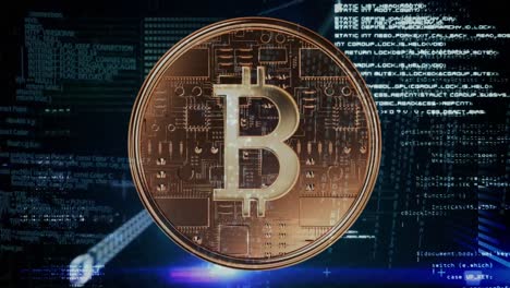compuesto digital de los códigos fuente de la criptomoneda y el sistema binario