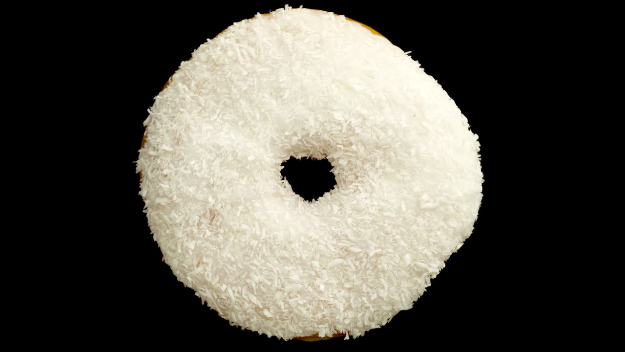 el donut glazado de primer plano.