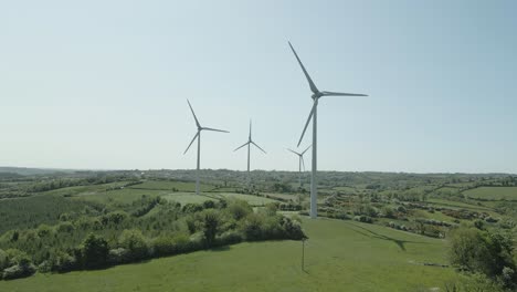 Zukunft-Irlands,-Wexford,-Stromerzeugungsturbinen,-Antenne