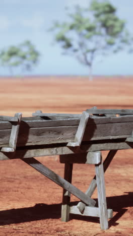estructura de madera rústica en el interior de australia