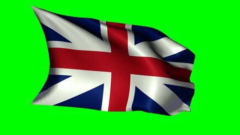 la bandera de gran bretaña ondeando en el viento