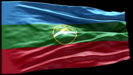 4k highly detailed flag of karachay cherkessia - karachay cherkessia flag high detail - national flag karachay cherkessia wave pattern loopable elements