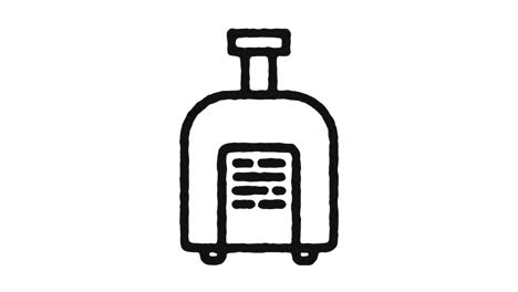 luggage icon animation footage & alpha channel