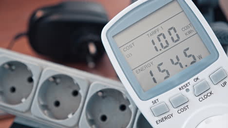 a smart electric power meter measuring power usage
