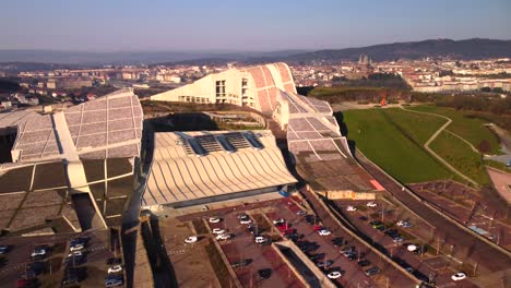 Vistas-Aéreas-Ciudad-De-La-Cultura-Y-Santiago-De-Compostela