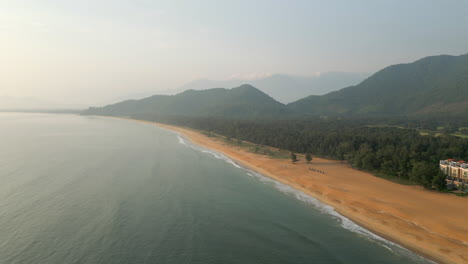 the golden sands of laguna beach in lang co vietnam