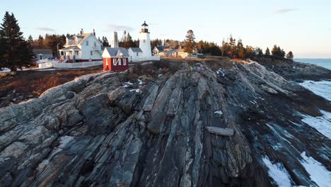 vista aérea curtis island lighthouse camden maine usa con giro de 180”