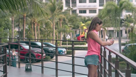 trendy-girl-with-perfect-ponytail-waits-for-message