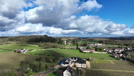 the village's connection to the winding river vienne is best appreciated from th