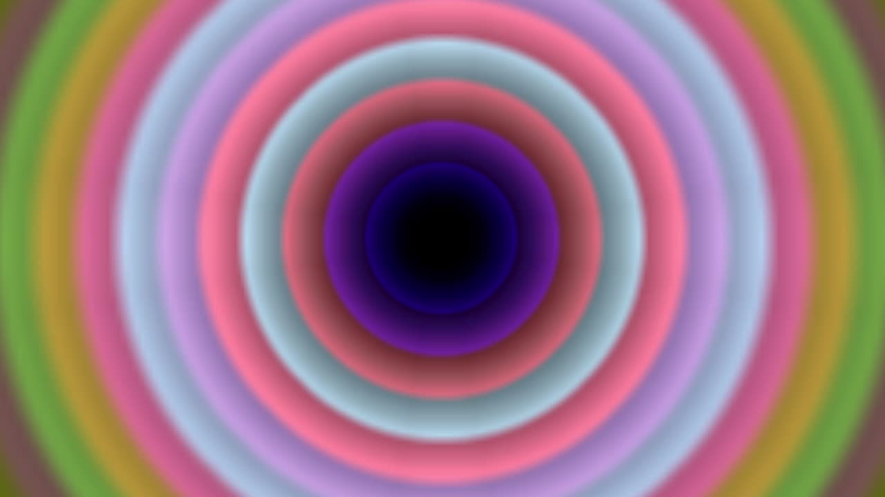 gráficos de movimiento de ondas circulares coloridas