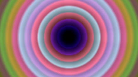 gráficos de movimiento de ondas circulares coloridas