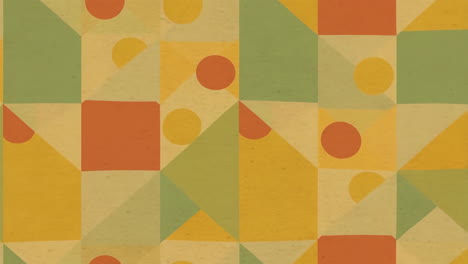 abstract geometric pattern with squares, triangles, and circles