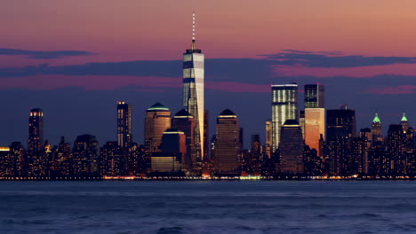 New York City Manhattan Skyline at Dusk