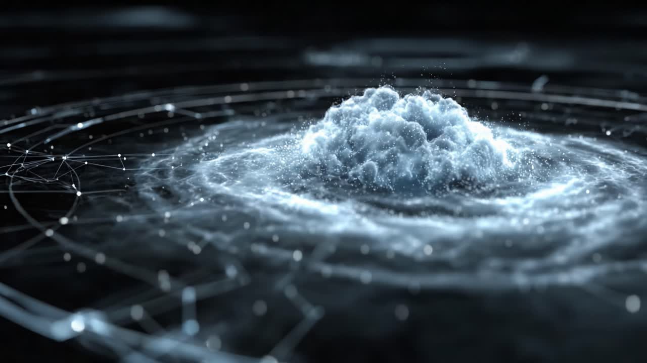 Visual Representation of a Dynamic Energy Burst Emanating from the Center of a Celestial Sphere, Surrounded by Intricate Geometric Patterns and Light Effects