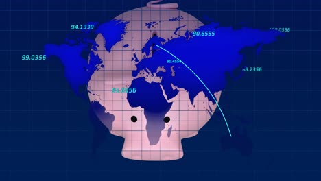 Animación-Del-Mapa-Mundial-Sobre-La-Alcancía