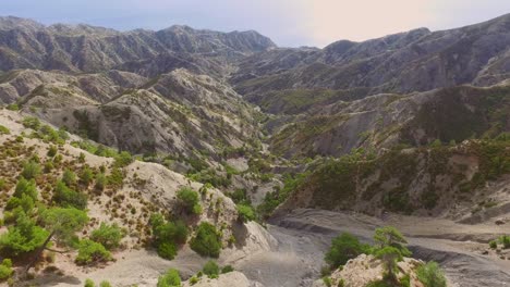 aerial: the mountains of the island karpathos in greece