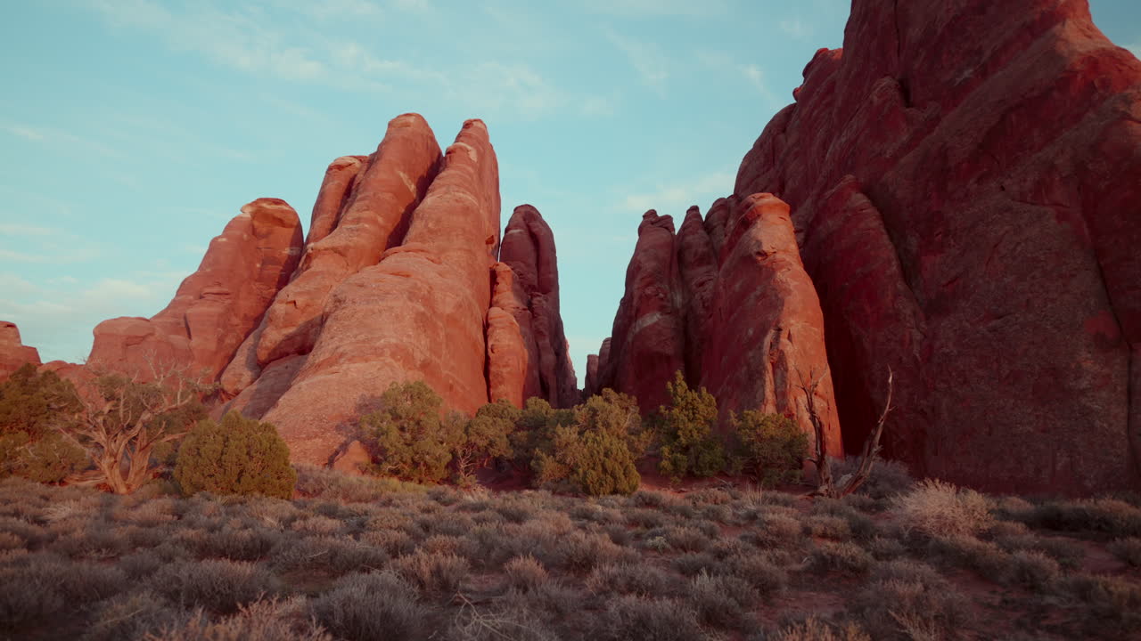Red Rock Formations at Sunset