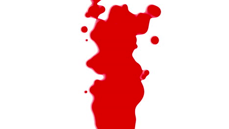 animation motion abstract red liquid spots white splash background 3