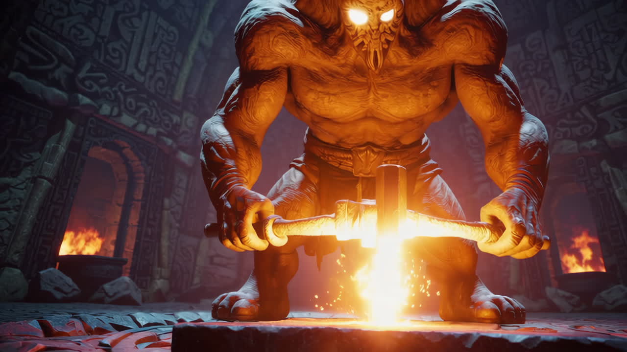 Giant Smith in a Dark Dungeon