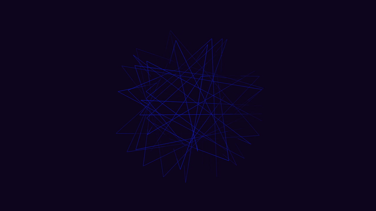 Circular arrangement of blue lines creates intricate design