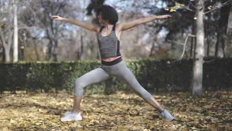 pre workout stretching session by ebony black girl athlete