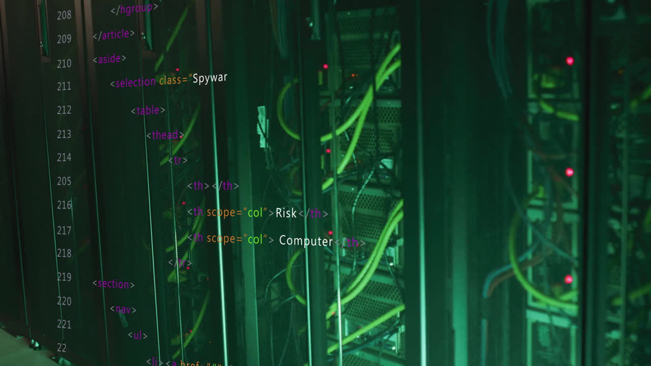 Animation of data processing over computer servers