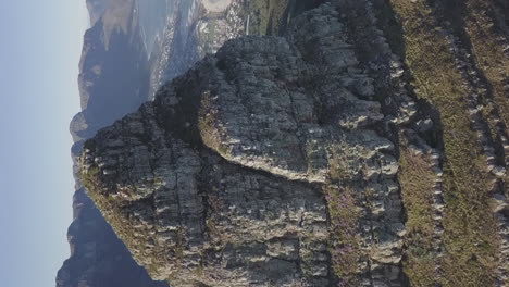 vertical format: sunny cape town aerial of lion's head mountain