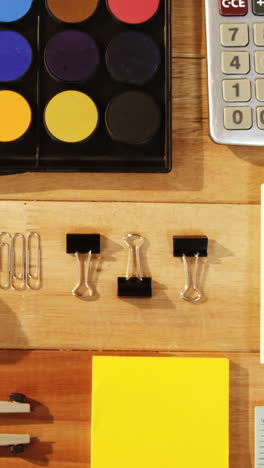 various stationery on a table