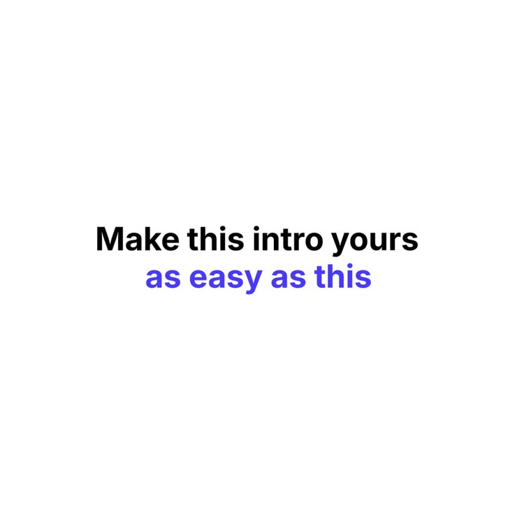 Clean, Bold, and Creative Intro