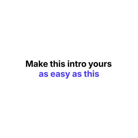 clean, bold, and creative intro
