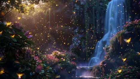 enchanted waterfall garden
