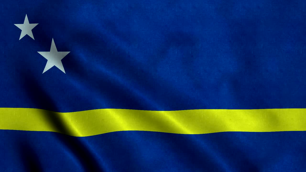 bandera de curaçao con un bucle sin costuras de 4k