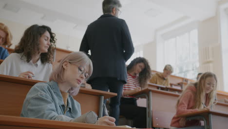 students in a lecture hall
