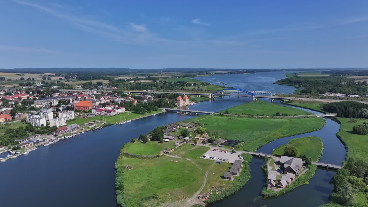 Jomsborg – a legendary Viking settlement at the mouth of the Oder River. The Open-Air Museum in Wolin – a medieval open-air museum located on the island of Wolińska Kępa