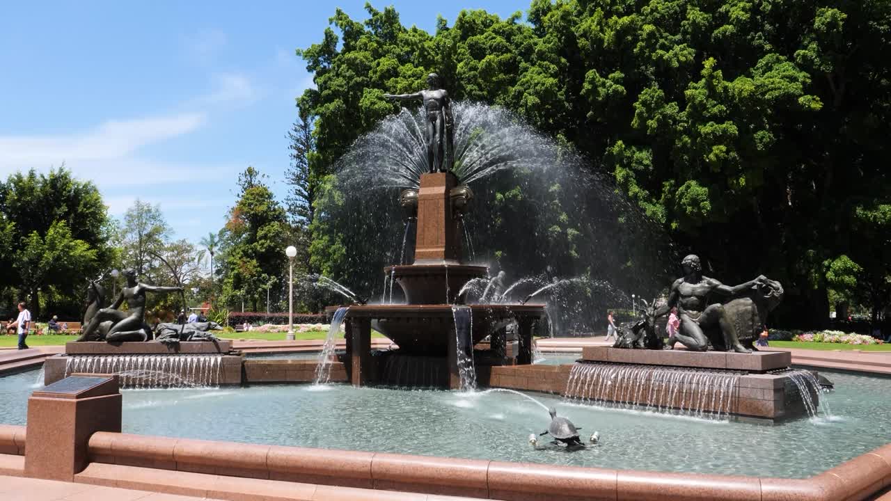 Archibald Memorial Fountain, iconic landmark in Sydney's famous Hyde Park
