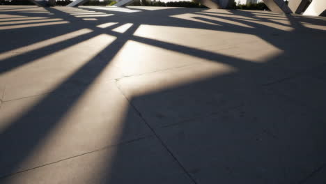 modern architecture with geometric shadows
