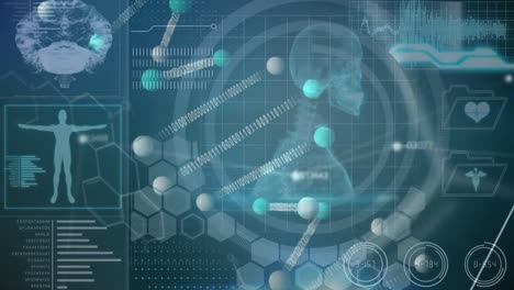 animation of brain with technology and data processing