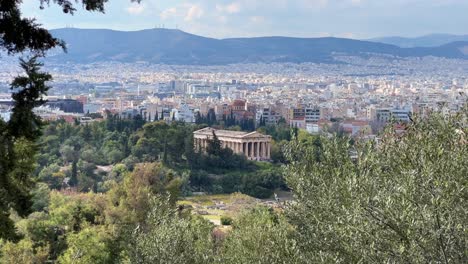 view form above of athens, greece 4k