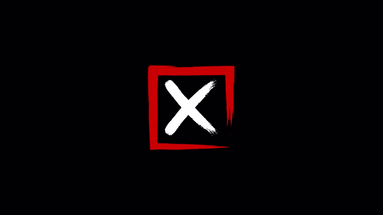 Painted Cross In Square Box Animation