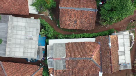 aerial view of a village in indonesia