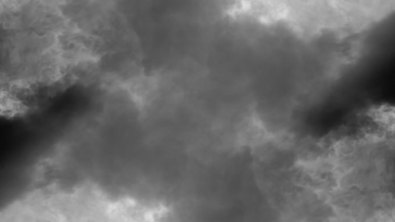 바탕에 두꺼운 검은 연기가