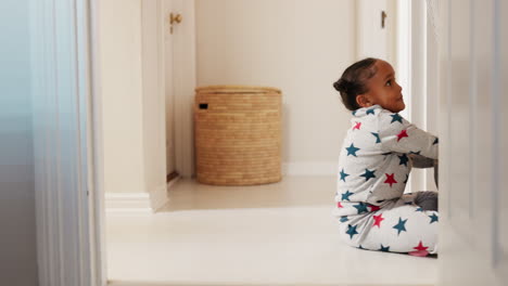 children, leg and a father dragging his daughter