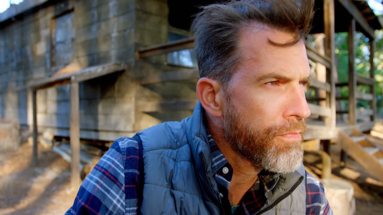 숲에서 물을 마시는 수 ⁇  나무 ⁇  4k