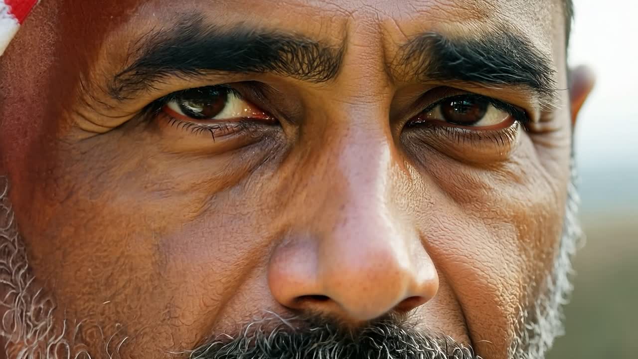 retrato en primer plano de un hombre con ojos intensos