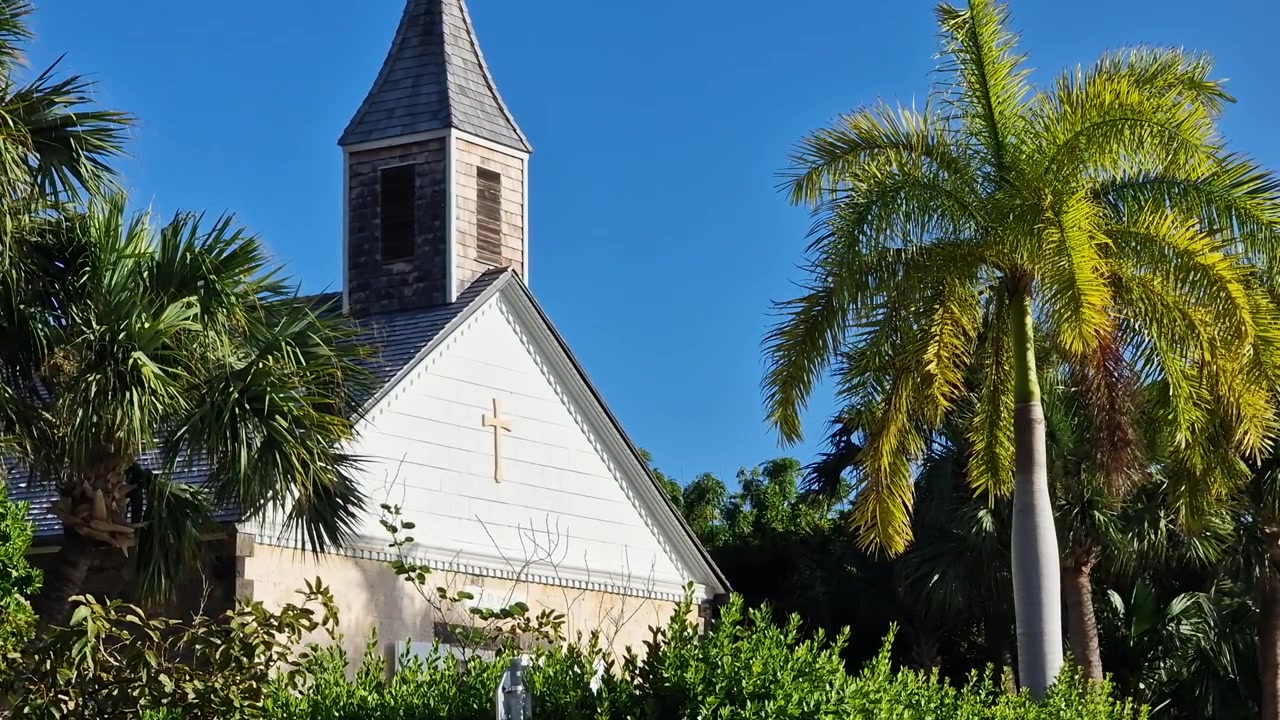 Gereja Anglikan Gustavia, Pulau Saint Barthelemy di Laut Karibia, Eksterior Tengara