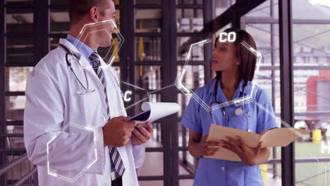 animación del procesamiento de datos científicos en diversos médicos.