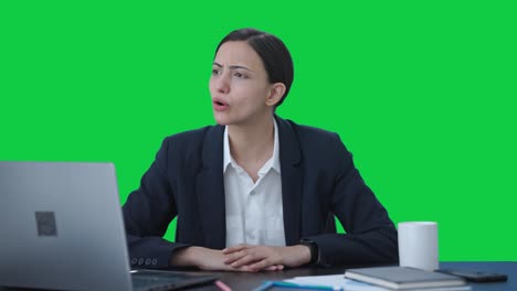 Angry-Indian-female-manager-shouting-on-employees-Green-screen