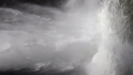 vertical format: white water splashes in mist at base of palouse falls